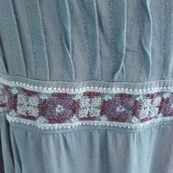 Lucky brand boho flowy 3/4 blouse - Picture 3 of 6